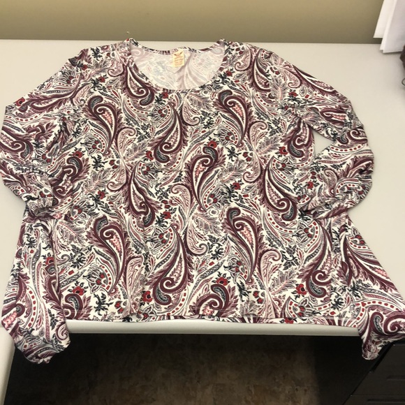 Faded glory xxl floral paisley dress blouse top - Picture 6 of 6